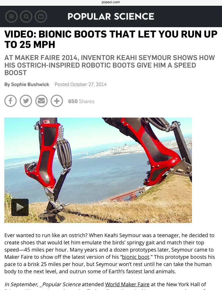 BIONIC BOOTS THAT LET YOU RUN AT 25 MPH.